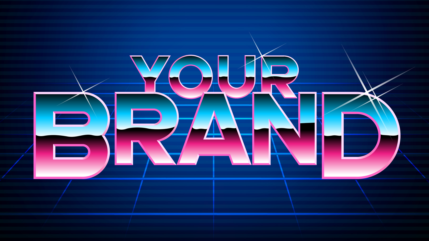 Your Brand Retro Text and Image